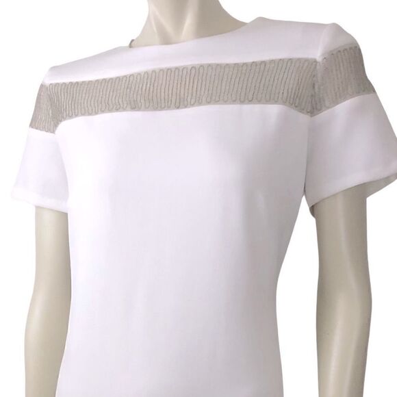 NWT Julia Jordan White Sheath Dress w/Chain Detail - Picture 2 of 6